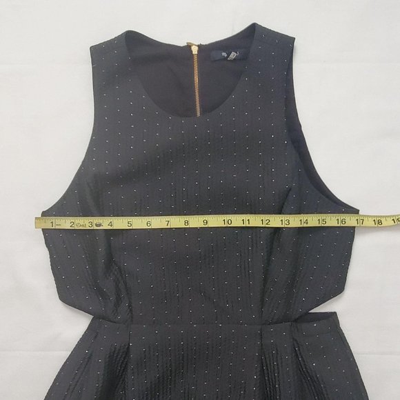 Madewell 1937 Women's Black Midnight Speckle Cut Out Mini Cocktail Dress Size 6 - Picture 12 of 16